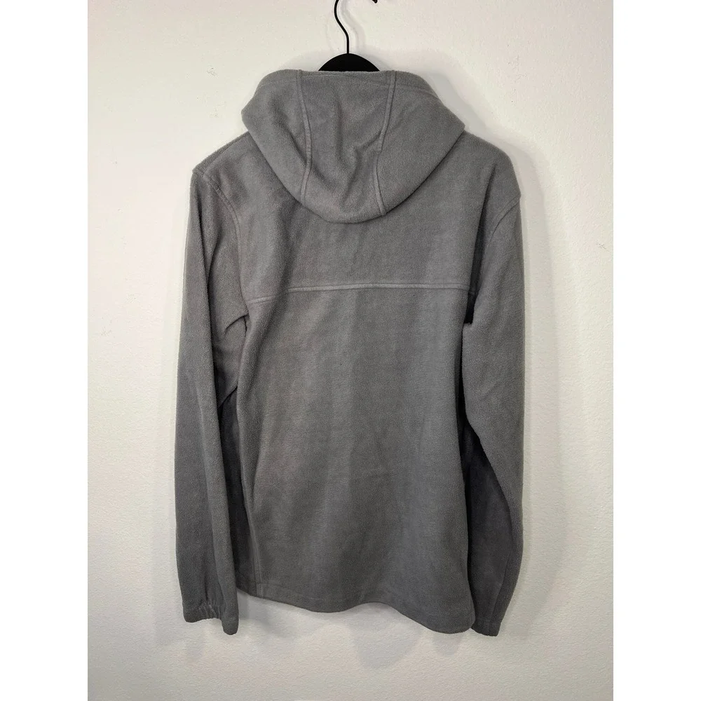 Columbia Mens Fleece Hoodie Full Zip Jacket Pockets Gray Large